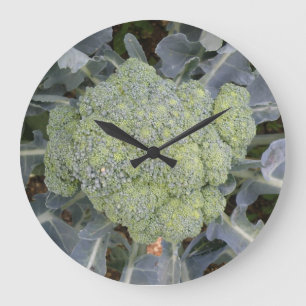 Grande Horloge Ronde Brocoli Wall Clock