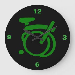 Grande Horloge Ronde Brompton emballant l'horloge murale verte
