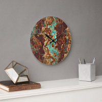 Brown Aqua Turquoise Turquoise Green Geode Marble 