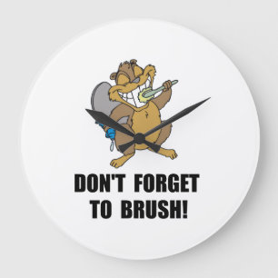 Grande Horloge Ronde Brush Beaver