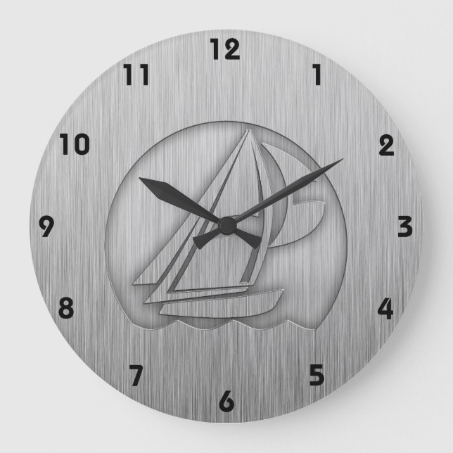Grande Horloge Ronde Brushed metal look (Recto)