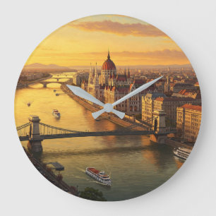 Grande Horloge Ronde Budapest Hongrie Parlement Voyages