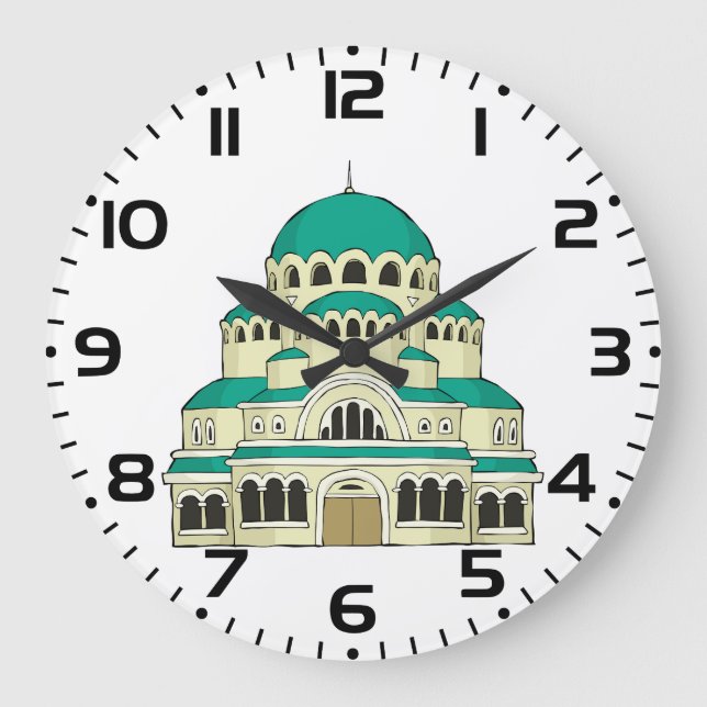 Grande Horloge Ronde Byzantine Architecture Teal Dome Cathedral (Recto)