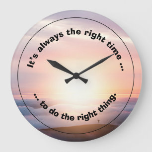 Grande Horloge Ronde C’est le bon moment,