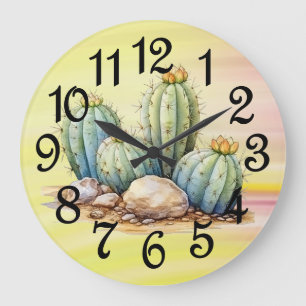 Grande Horloge Ronde Cactus de Comté