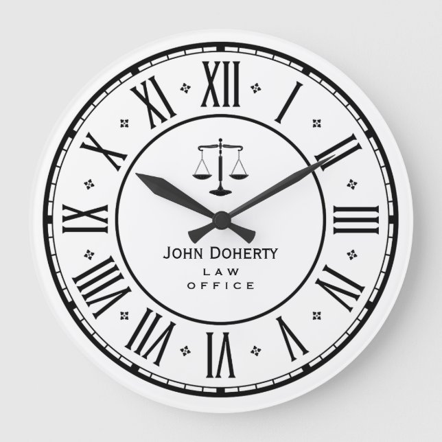 Grande Horloge Ronde Cadeau chic élégant de l'AVOCAT | (Recto)