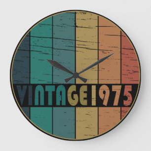 Grande Horloge Ronde Cadeau d'anniversaire de naissance en 1975