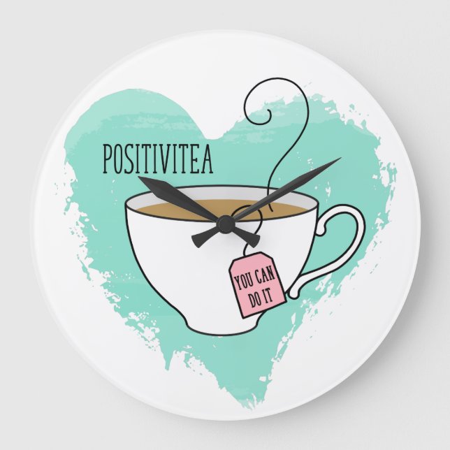 Grande Horloge Ronde Cadeau de Positivitea mignonne pour l'obtention du (Recto)
