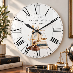 Grande Horloge Ronde Cadeau de retraite pour juge années de service