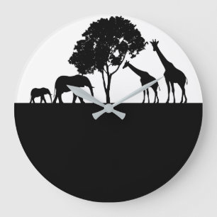 Grande Horloge Ronde Cadeau extraordinaire d'horloge murale africaine