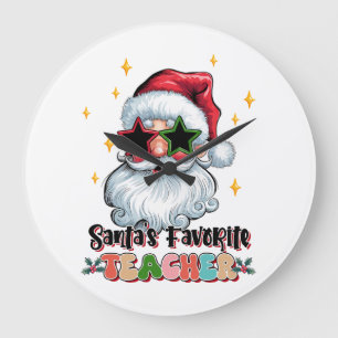Grande Horloge Ronde Cadeau pour Enseignant Enseignant Favori du Père