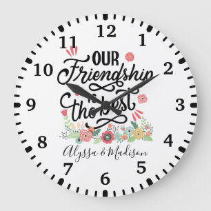 Grande Horloge Ronde Cadeaux BFF Notre amitié est la meilleure