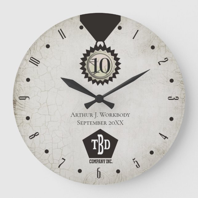 Grande Horloge Ronde Cadeaux d'anniversaire des employés de pierre d'âg (Recto)