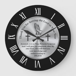 Grande Horloge Ronde Cadeaux de Merci chrétien, Cadeaux d'écriture pers