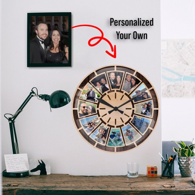 Grande Horloge Ronde Cadeaux personnalisés - Créez votre propre cadeau  (Créateur téléchargé)