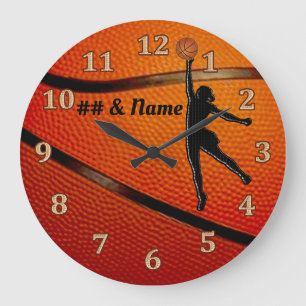 Grande Horloge Ronde Cadeaux pour filles de basket-ball joueurs de bask