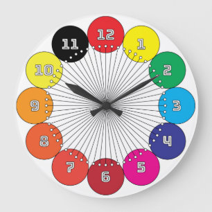 Grande Horloge Ronde cadran à cadran des enfants coloré