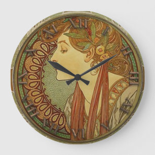 Grande Horloge Ronde Cadran Art Nouveau