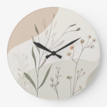 Cadran botanique abstrait – Fleur sauvage minimale