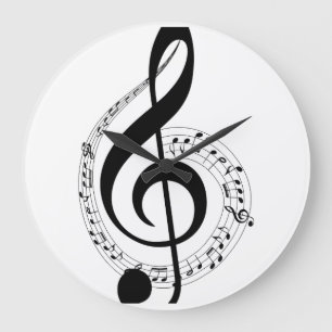 Grande Horloge Ronde Cadran clef 10,75" en acrylique