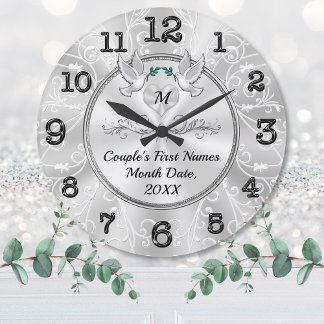 Grande Horloge Ronde Cadran de l'horloge murale personnalisé, Cadeau de