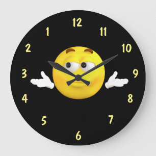 Grande Horloge Ronde Cadran incertain d'inverse de visage