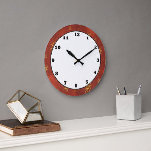 Grande Horloge Ronde Cadran mural amusant de style sud-ouest