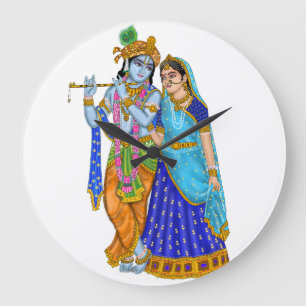 Grande Horloge Ronde Cadran Radha Krishna