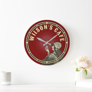 Grande Horloge Ronde Café Art nouveau de l'époque victorienne