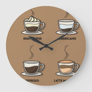 Grande Horloge Ronde Café chaud