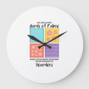 Grande Horloge Ronde Caillage - Quelques Mètres De Tissu