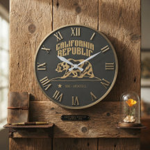 California Republic Flag Bear Roman Numeral