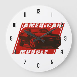 Grande Horloge Ronde Camaro voit le rouge