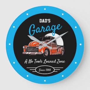 Grande Horloge Ronde Camion Chevy classique Garage Papa's Any Name Sky 