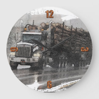 Grande Horloge Ronde Camion en pluie
