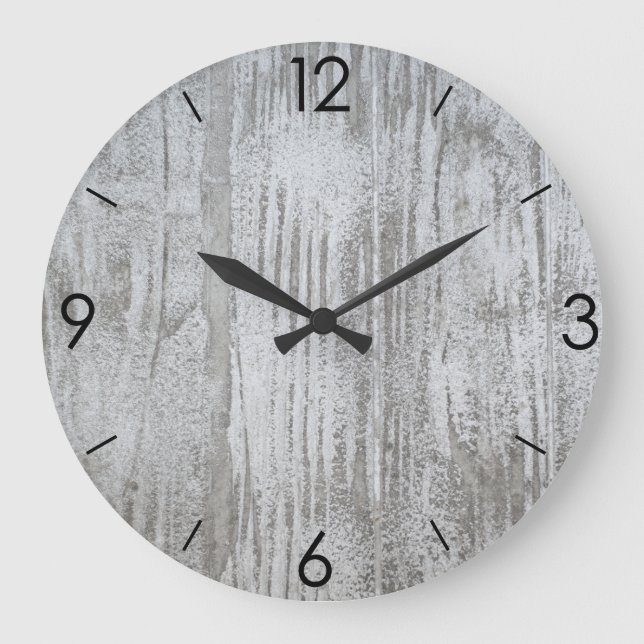 Grande Horloge Ronde Campagne Agritourisme Plaques de bois rustique (Recto)