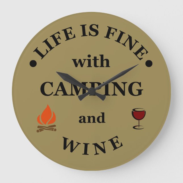Grande Horloge Ronde Camping de fond et les paroles de vin (Recto)