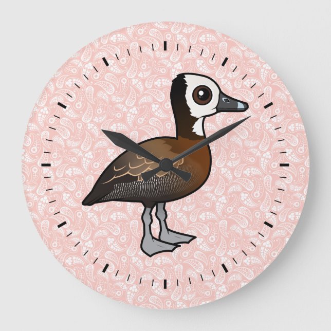 Grande Horloge Ronde Canard à sifflement à visage blanc (Recto)