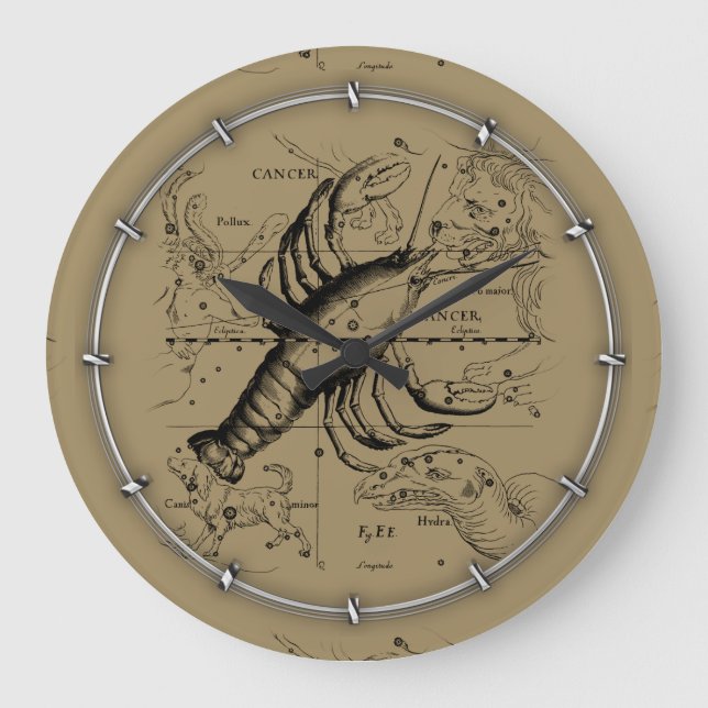 Grande Horloge Ronde Cancer constellation Hevelius 1690 Engaving (Recto)
