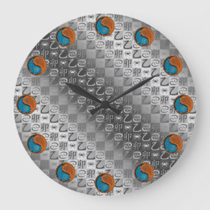Grande Horloge Ronde Cancer & Lapin de Bois