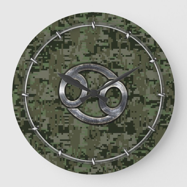 Grande Horloge Ronde Cancer Zodiac Sign on Green Digital (Recto)