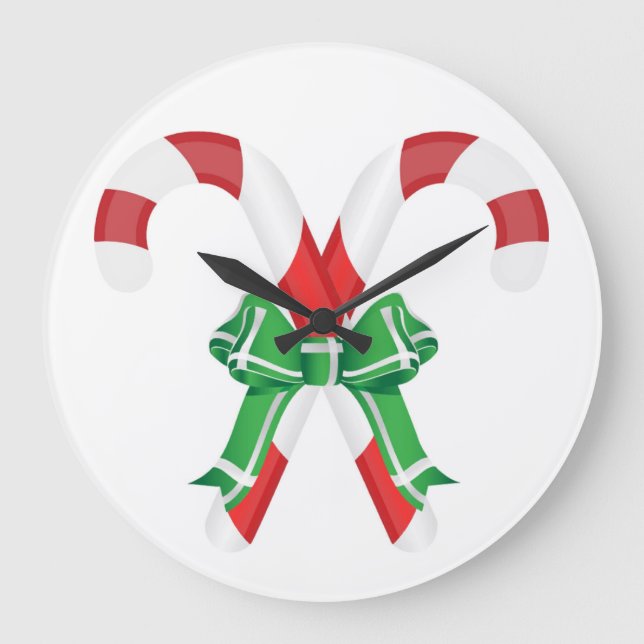 GRANDE HORLOGE RONDE CANDYCANS DE NOËL (Recto)