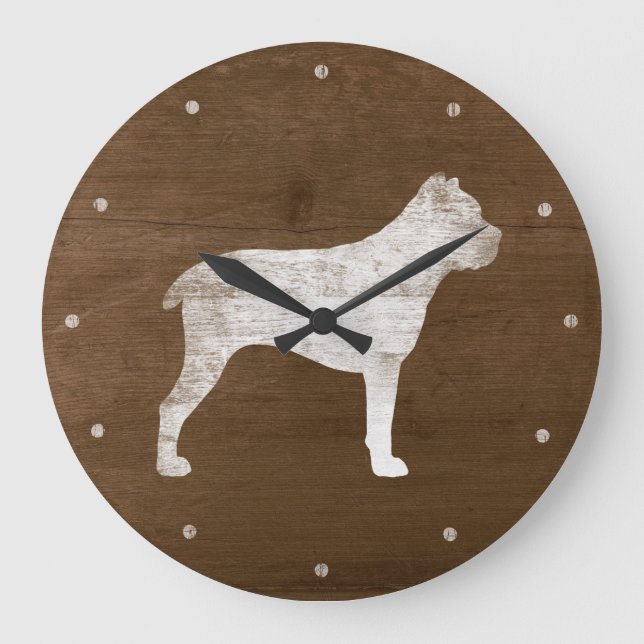 Grande Horloge Ronde Cane Corso Silhouette Rustique (Recto)