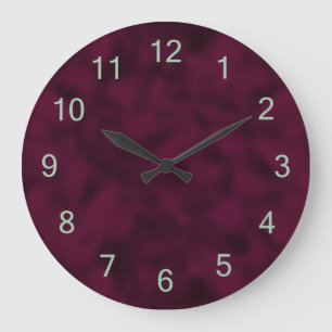 Grande Horloge Ronde Canneberge et noir chinés
