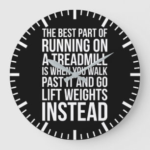Grande Horloge Ronde Cardio, tapis roulants contre levage - Gymnase amu
