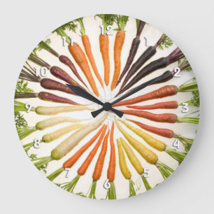 Grande Horloge Ronde Carottes en cercle