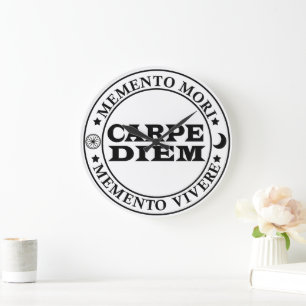 Grande Horloge Ronde Carpe diem