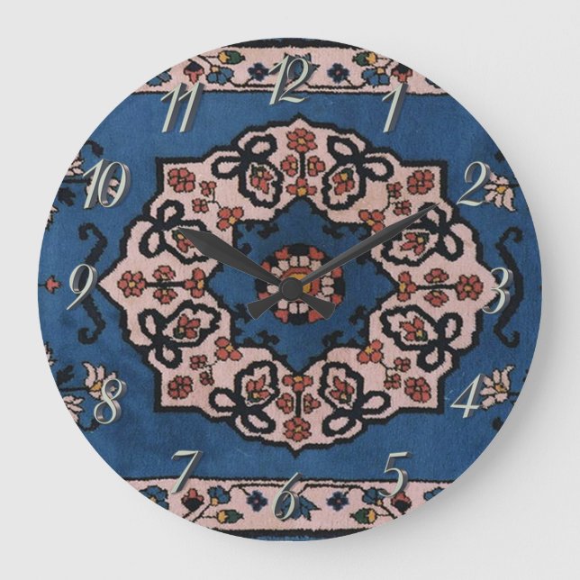 Grande Horloge Ronde Carpet oriental bleu persian (Recto)