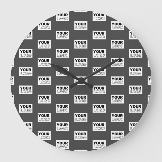 Grande Horloge Ronde Carrelage de votre logo de conception d'image ou d (Recto)