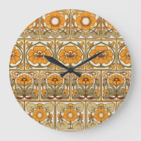 Carrelage en céramique : Style Art Nouveau.